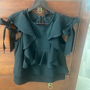 JOA Los Angeles cute black whimsical top XS